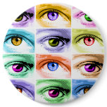 Buttons, Pins - Pop Art Eyes
