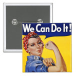 Buttons: We Can Do It  - Vintage Poster Image