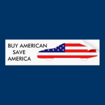 BUY AMERICAN, SAVE AMERICA bumper stickers by notjohnchow BUY AMERICAN, SAVE AMERICA bumper stickers