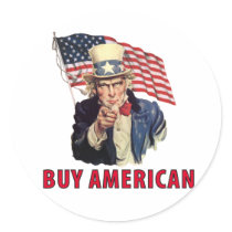 Buy American Sticker