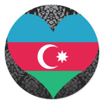 Buy Azerbaijan Flag Round Sticker