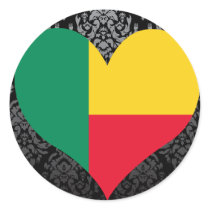 Buy Benin Flag Round Sticker