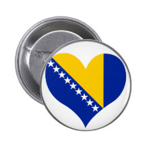 Buy Bosnia and Herzegovina Flag Pinback Button