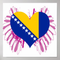 Buy Bosnia and Herzegovina Flag Poster