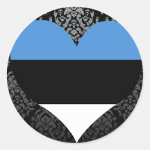 Buy Estonia Flag Round Stickers
