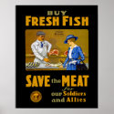 Buy Fresh Fish Vintage WW1 posters