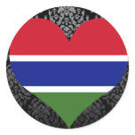 Buy Gambia Flag Round Sticker