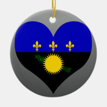 Buy Guadeloupe Flag Christmas Ornament