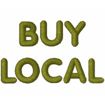 BUY LOCAL embroidered shirts