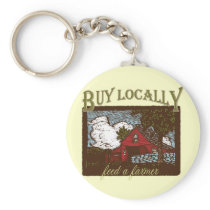 Buy Local, Feed a Farmer Keychain