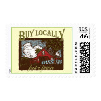 Buy Local, Feed a Farmer Postage Stamps