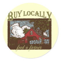 Buy Local, Feed a Farmer stickers