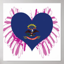 Buy North Dakota Flag Posters