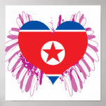 Buy North Korea Flag Poster