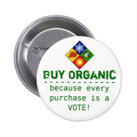 Buy Organic Pinback Buttons