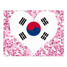 Buy South Korea Flag Postcards