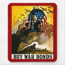 Buy War Bonds - Vintage World War II Mouse Pad