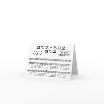 BUZ-BUZ-BUZ ~ SONG OF THE I-B-F  NOTE CARD