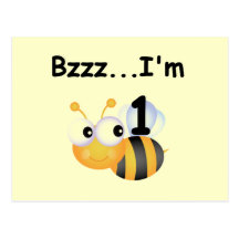 Buzz Bumblebee 1st Birthday T-shirts and Gifts Postcards