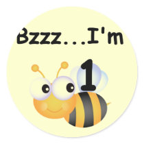 Buzz Bumblebee 1st Birthday T-shirts and Gifts Stickers