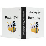 Buzz Bumblebee 2nd Birthday T-shirts and Gifts 3 Ring Binders