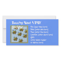Buzz Buzz Baby Shower Customized Photo Card
