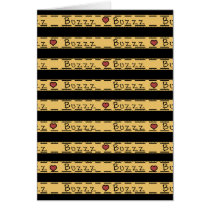 Buzz Buzz Buzz Bumble Bee Stripes cards