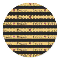 Buzz Buzz Buzz Bumble Bee Stripes stickers