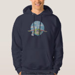 Buzz Lightyear Flying Despeckled Retro Graphic Hooded Sweatshirt