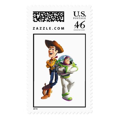 Buzz Lightyear & Woody standing back to back postage