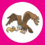 Buzzard Round Sticker Buzzard Round Sticker