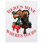 Buzzard w/ Cherries Here's Mine Where's Yours Personalized Flyer