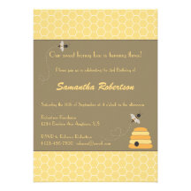 Buzzing Bees Birthday Invitation