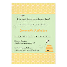 Buzzing Bees Birthday Invitation