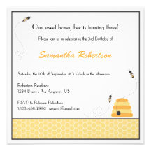 Buzzing Bees Birthday Invitation