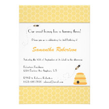 Buzzing Bees Birthday Invitation