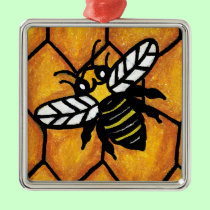 Buzzing Cute Bee Honeycomb ornaments