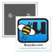 Buzzuka BeeYou Logo Pin buttons