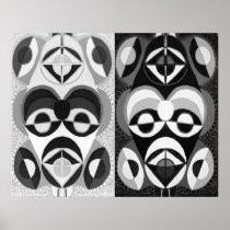 BW - Black Memories, Colorful Future Print