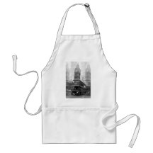 BW Black & White London Bus & Big Ben Apron