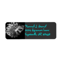 BW Floral Return Address Labels