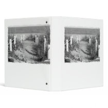 BW Florida beach roped off dune walk photo Binder