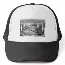 BW Florida beach roped off dune walk photo Hats