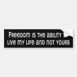 BW_freedom Bumper Stickers