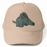 BW- Funny Cartoon Aardvark Hat