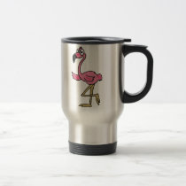 BW- Funny Flamingo Travel Mug