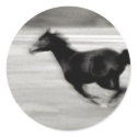 BW Galloping Horse stickers by PaintingPony BW Galloping Horse stickers