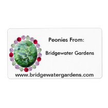 BW Gardens Logo, Bridgewater Gardens, Peonies F... labels