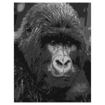 BW Gorilla Face Personalized Letterhead