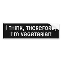 BW_i_think Bumper Stickers